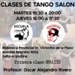 Promoción 2026 de las clases de Tango Salón